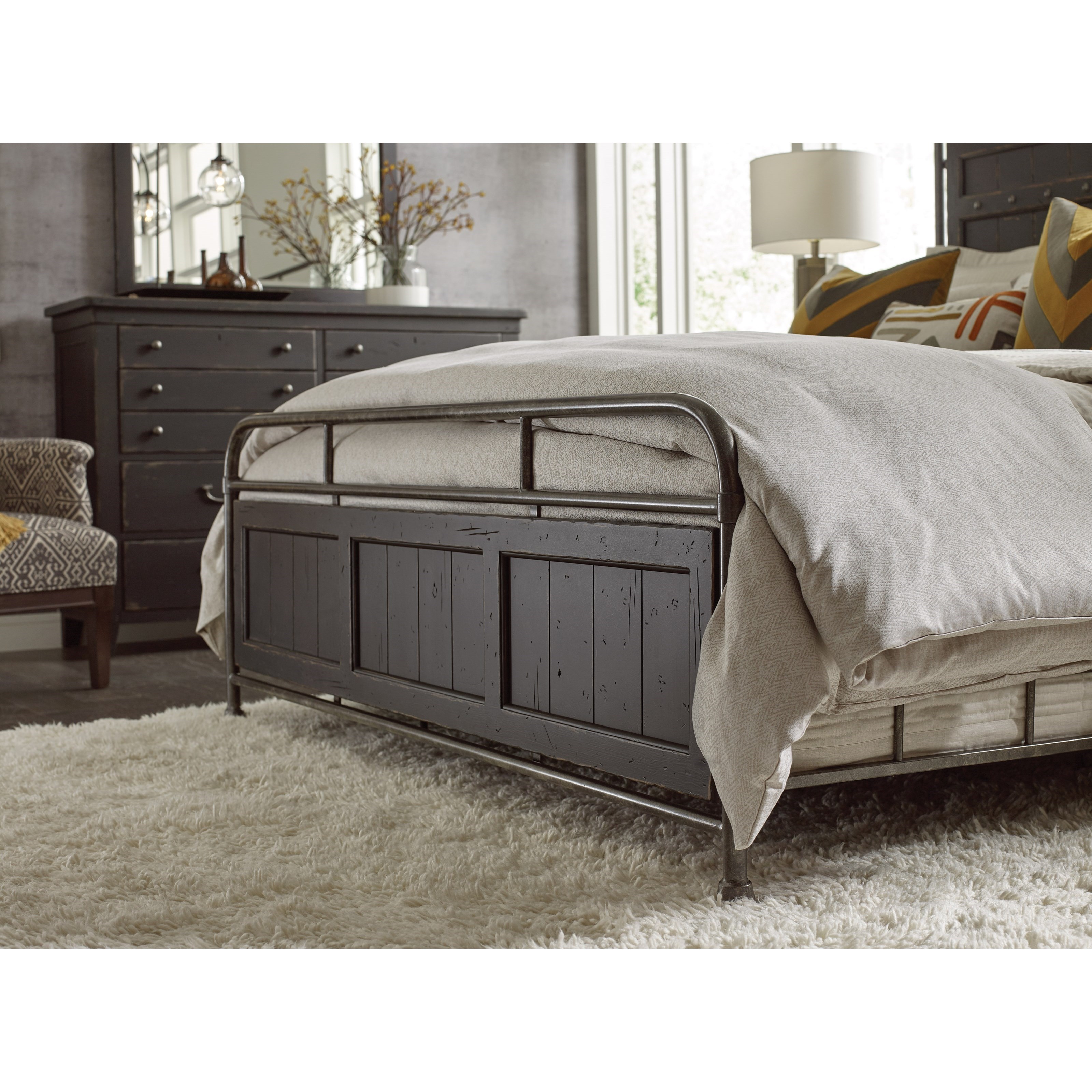 Kincaid Furniture Mill House 860 395AP Folsom Queen Metal Bed